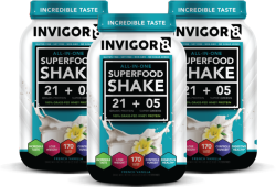 BRL INVIGOR8 Superfood Shake - 645 grams (3 pack)