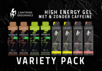Lightning Endurance High Energy Gel Variety Pack - 12 x 60 ml (with & without caffeine)