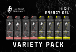 Lightning Endurance High Energy Gel Variety Pack - 12 x 60 ml (without caffeine)